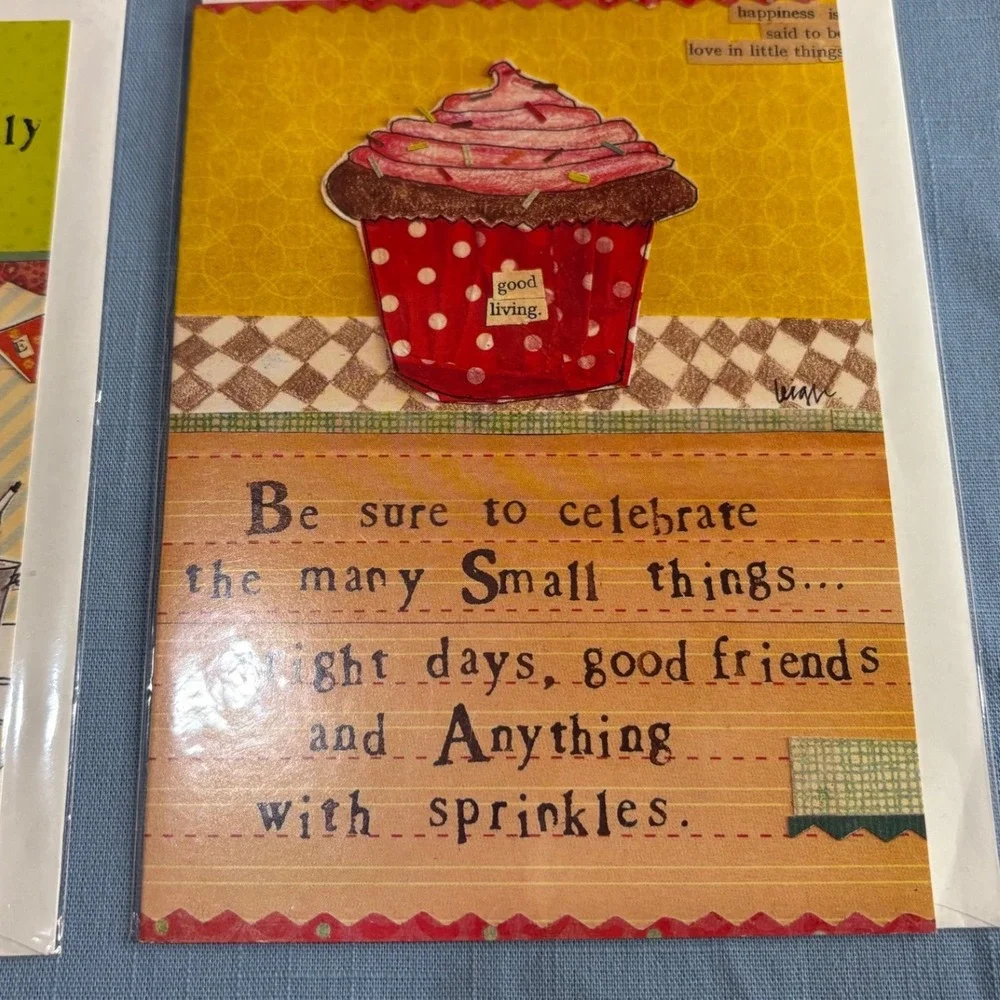 Friendship BFF Love Curly Girl Design Leigh Standley‎ Greeting Cards 4 Whimsical